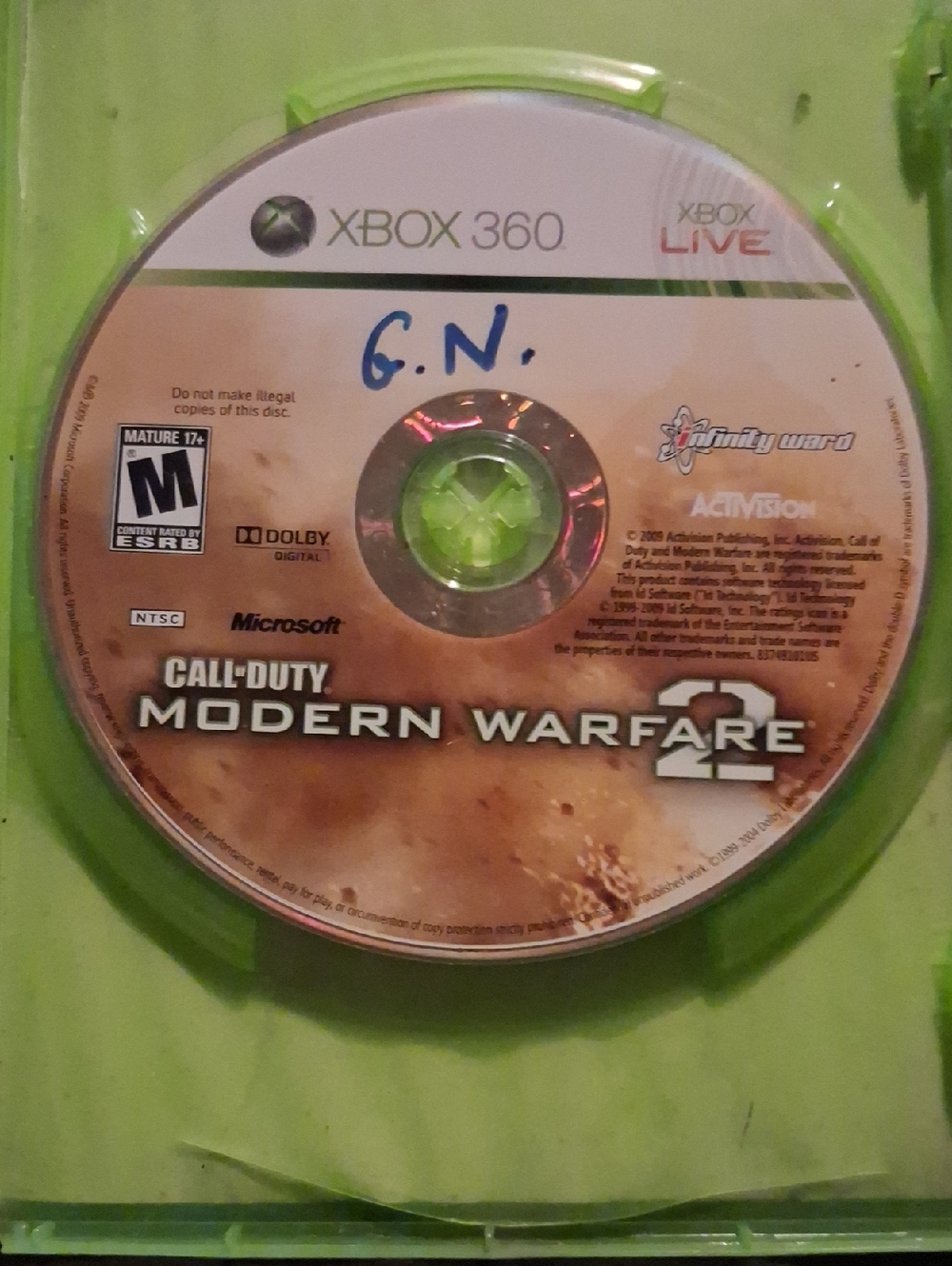 Call of Duty: Modern Warfare 2 (Xbox 360) - Brown Disc by